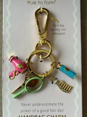 True to Form Hairstyling Tools Bag Charm & Key Chain